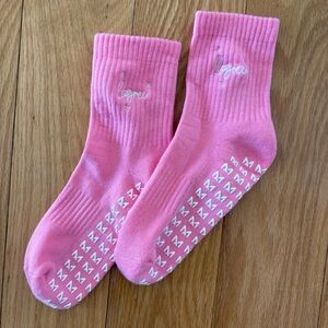 Lagree west pink grip socks